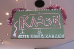 Kasse im Gartensalon